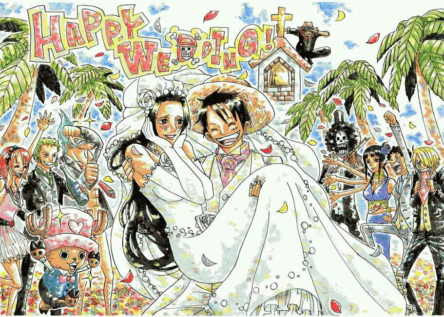 boa hancock and luffy wedding