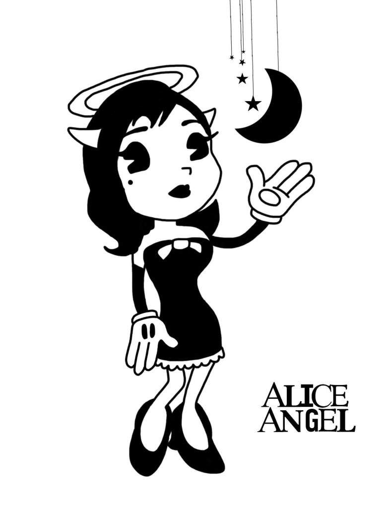 bendy and the ink machine alice angel ink drawing