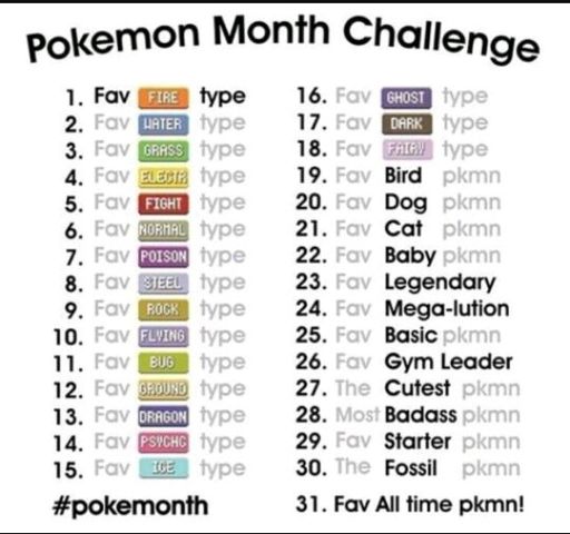 Pokemon Month Challenge | Pokémon Amino