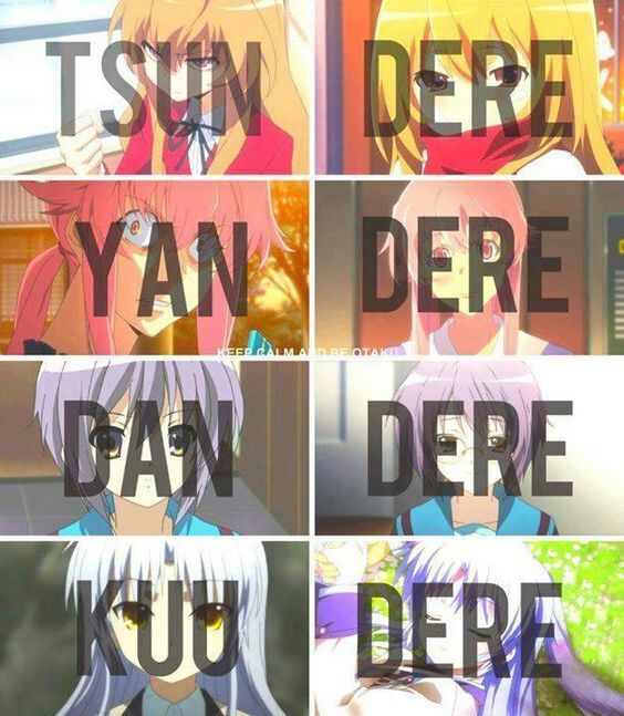 Dere Part 1: Tsundere, Yandere, Kuudere And Dandere | Anime Amino