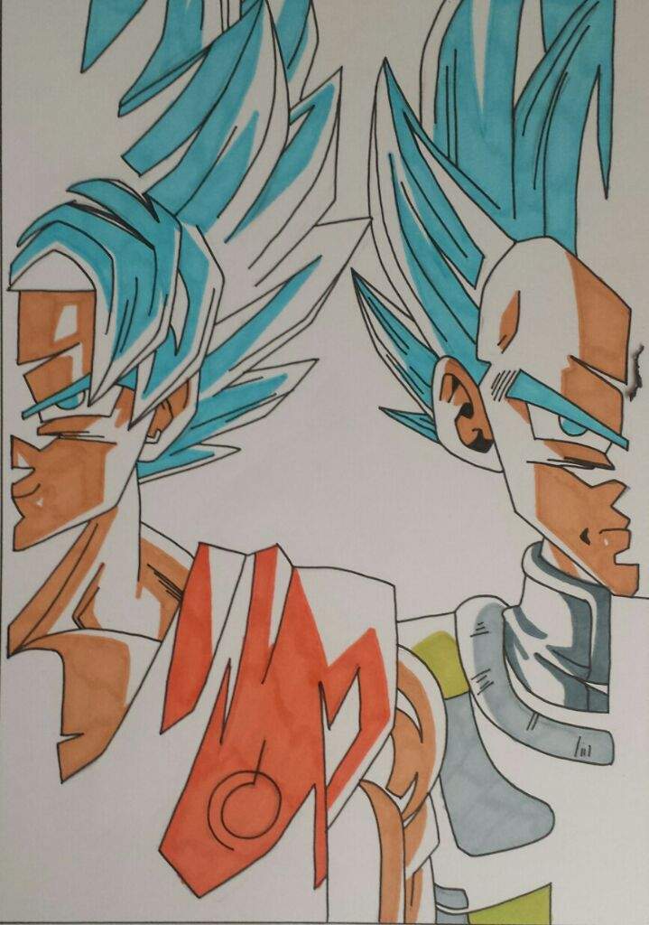 Goku and Vegeta SSB drawing | DragonBallZ Amino