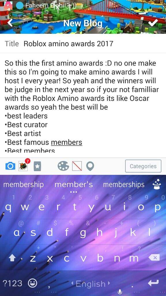 Roblox Amino Awards 2017 Wip Roblox Amino - roblox membership