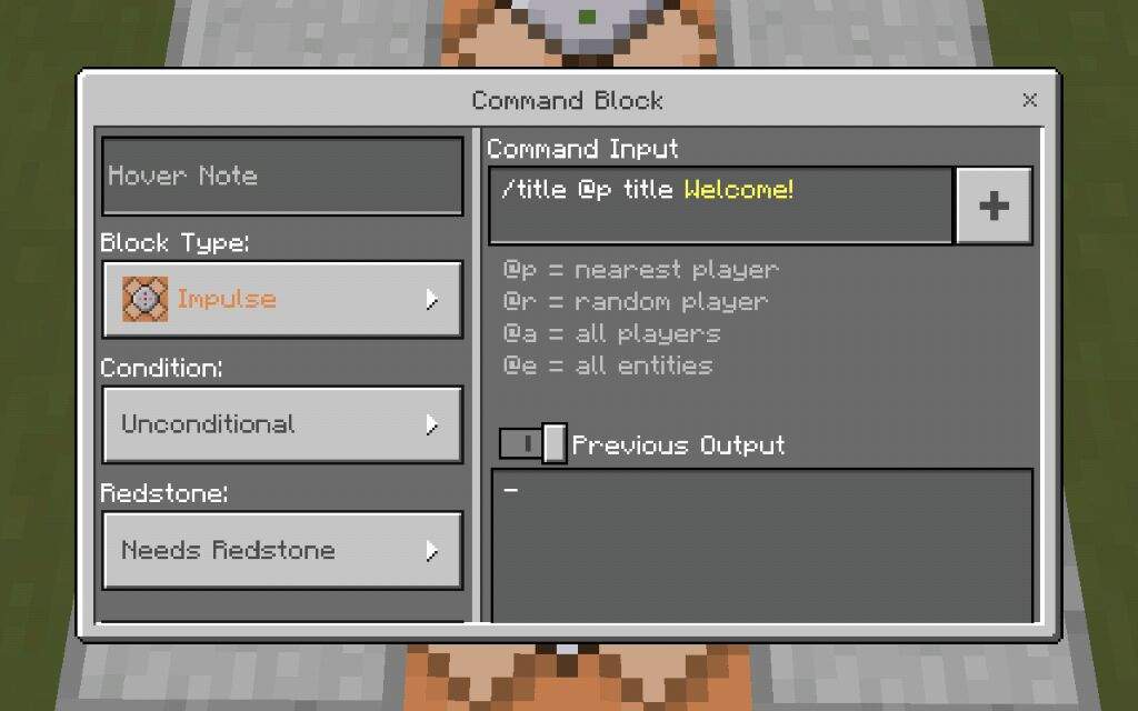 command to make a tiny player in mc