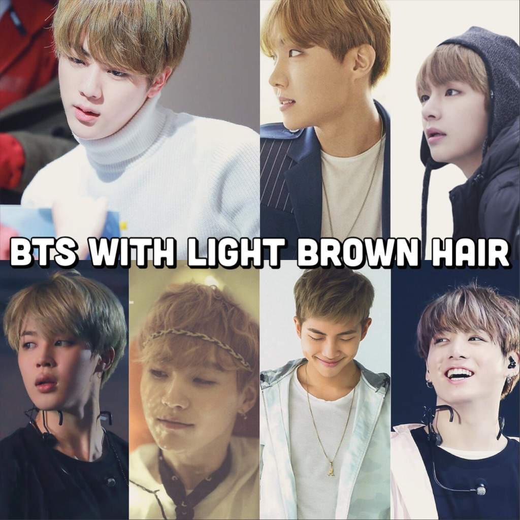 BTS WITH LIGHT BROWN HAIR | ARMY's Amino