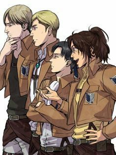 Levi Erwin Hanji Mike Anime Amino