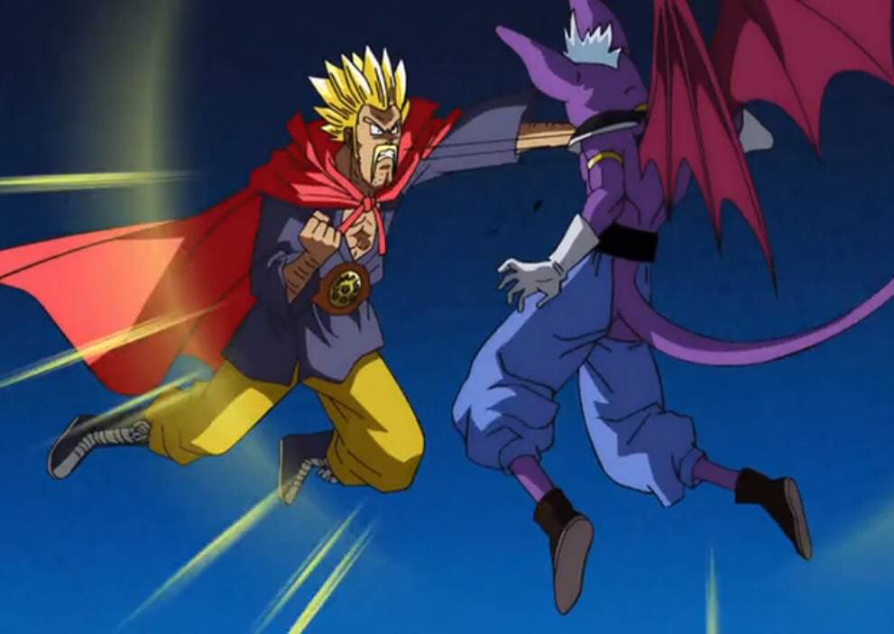 Mr. Satan creates this flashback as he tries to tell everyone about Beerus ...
