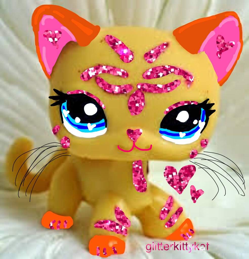 lps shorthair cat pink