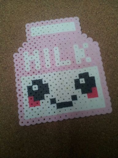 Kawaii Perler Bead Milk Carton | Crafty Amino