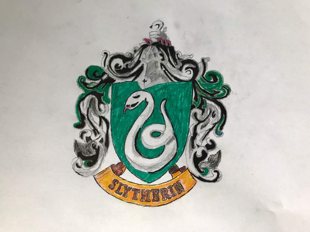 Drawing Of Slytherin Crest Harry Potter Amino