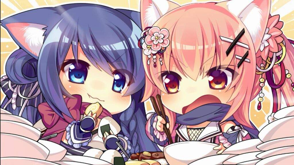 Tama and Yura ( chibi ver.) | Anime Amino