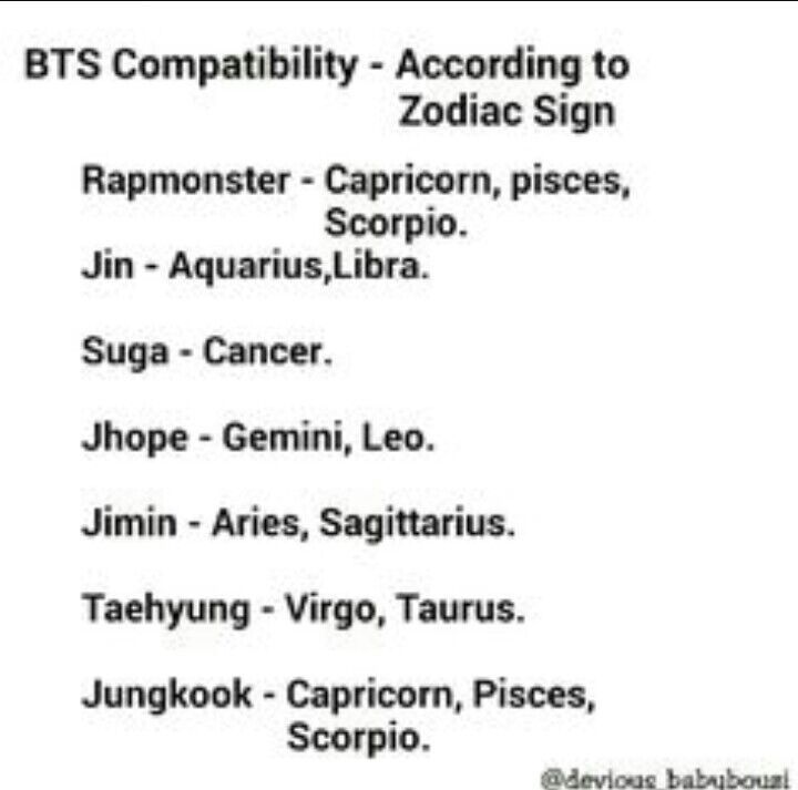 Bts signo zodiacal #2 | ARMY's Amino Amino