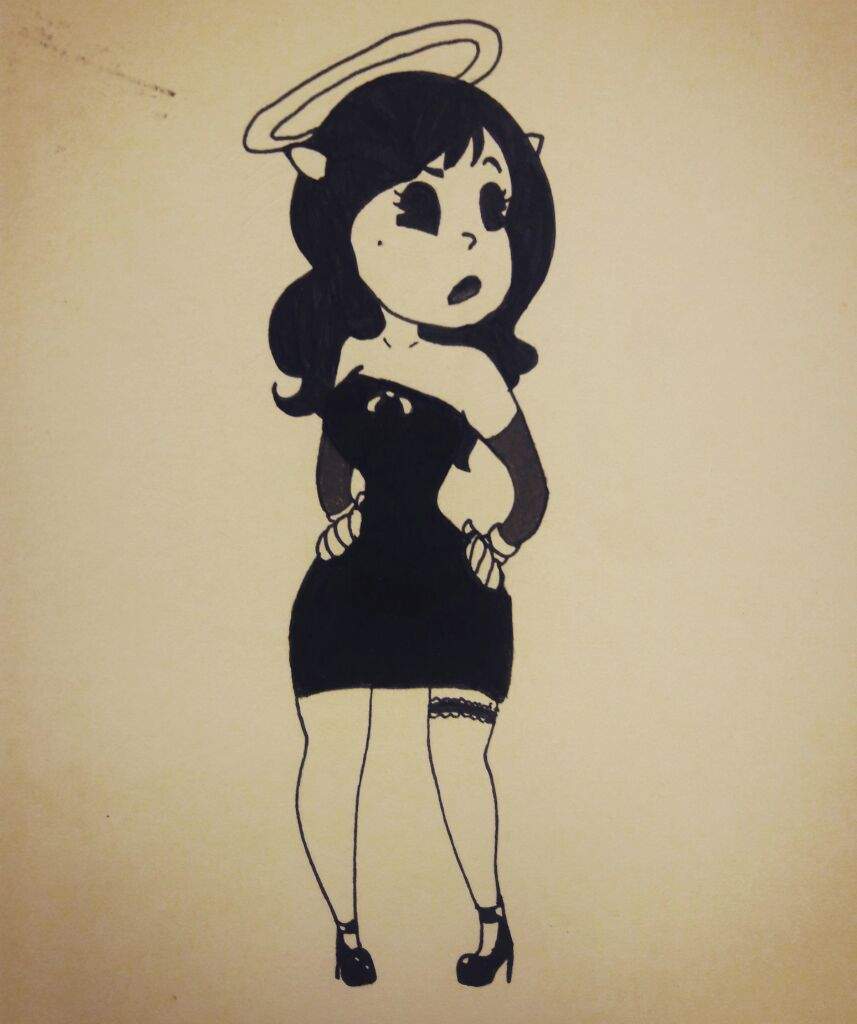 bendy and the ink machine alice angel ink drawing