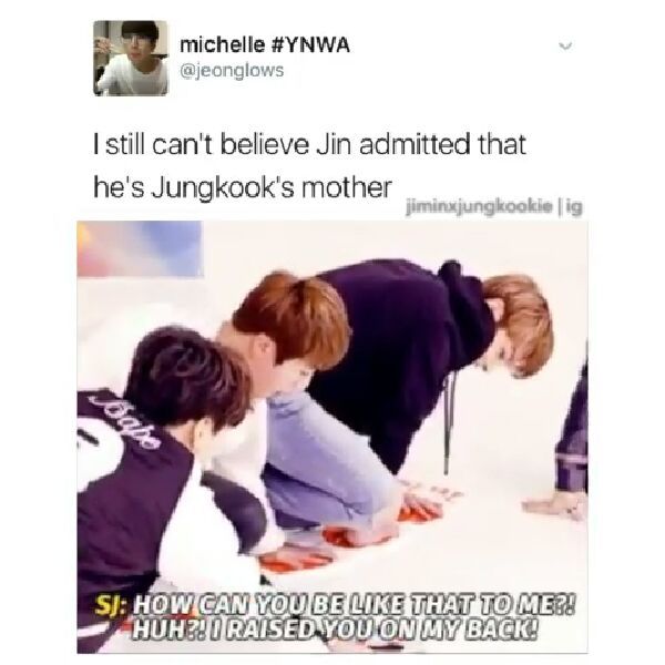 Can T Believe Jin Admited His Jungkook S Mother Army S Amino