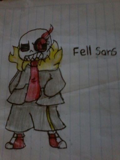 Hola dibujo de fell sans | Undertale Español Amino