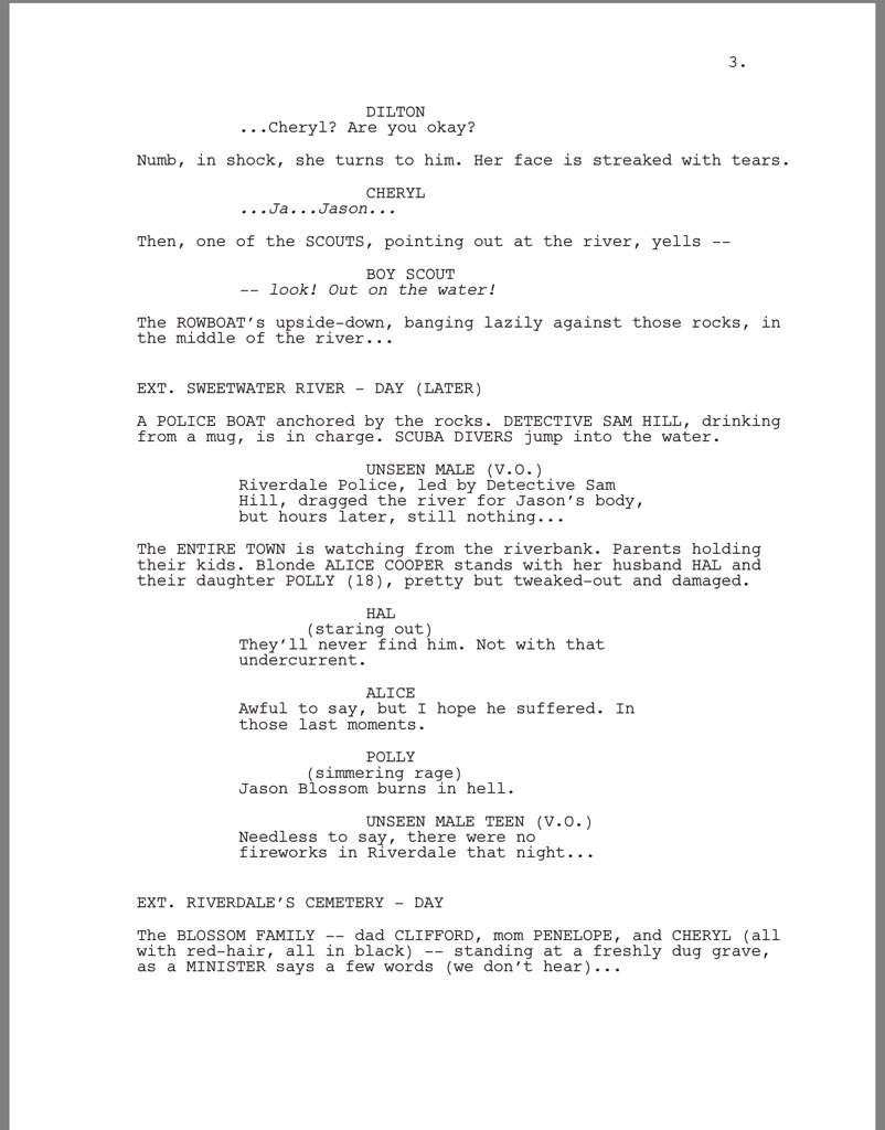 Script part one | Riverdale Amino