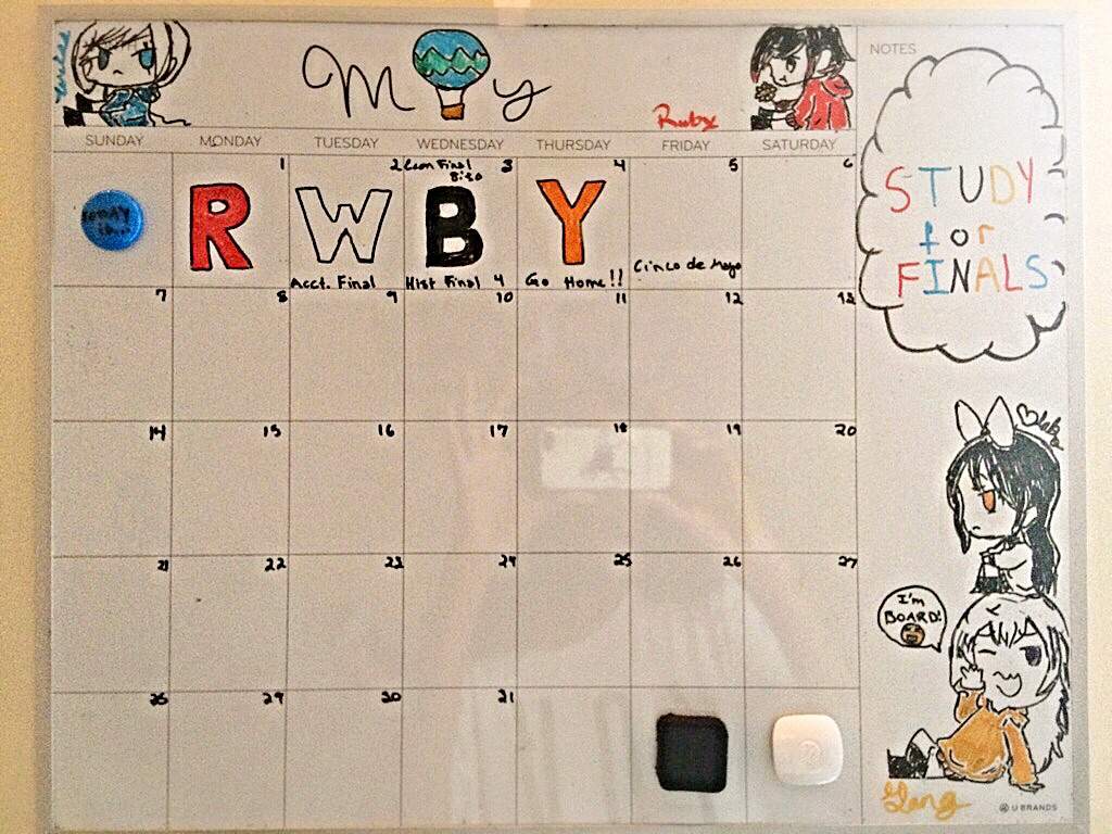 RWBY Chibi Calendar ️ ️🖤💛 RWBY Amino