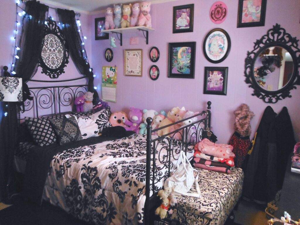 pastel goth grandma living room