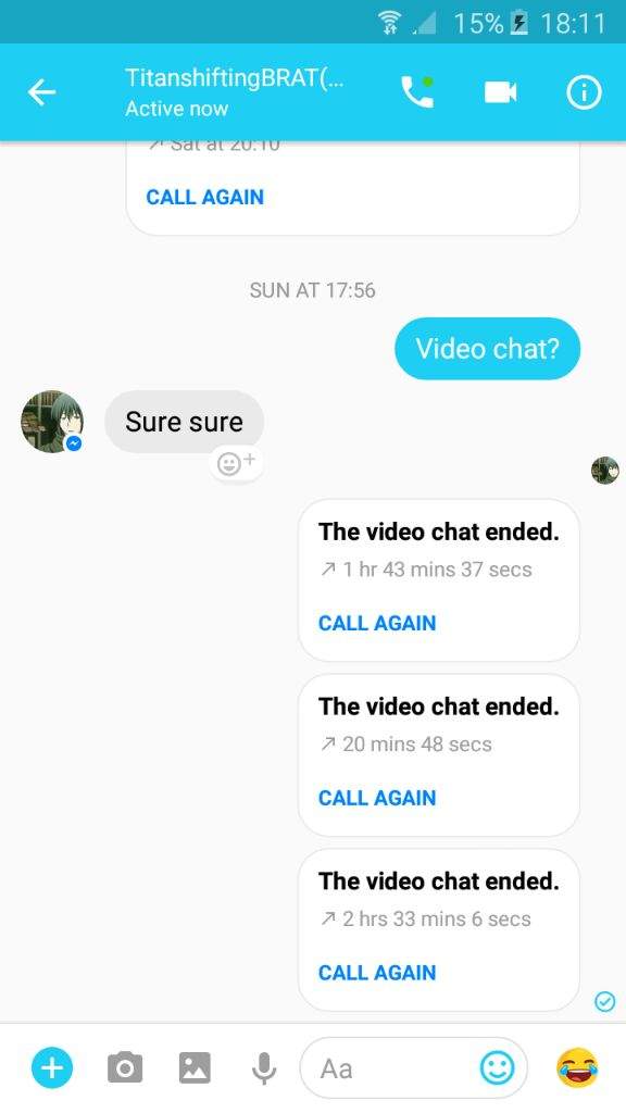 Ended video chat Free Chat