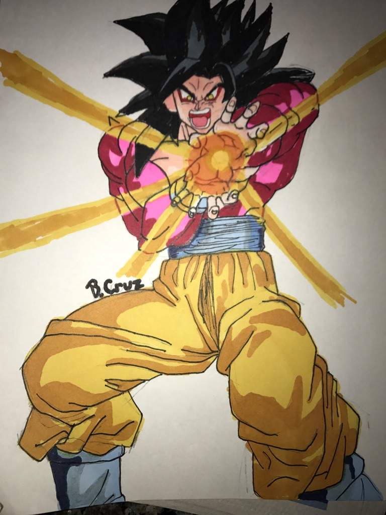 Super Saiyan 4 Goku Drawing | DragonBallZ Amino