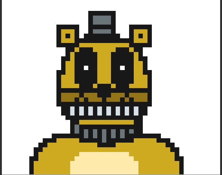 Pixel golden freddy | Five Nights At Freddy's Amino