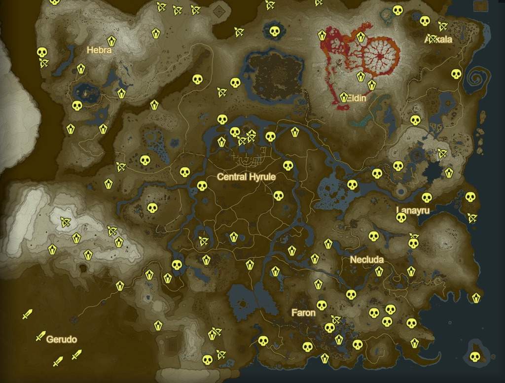 50 Best Ideas For Coloring Zelda Breath Of The Wild Map