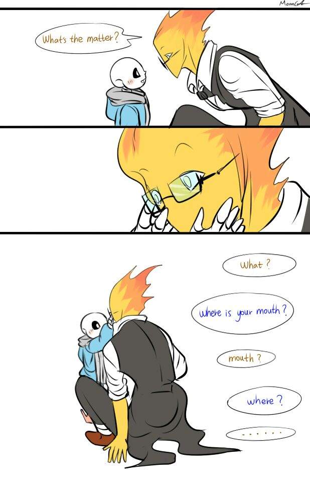 Cute Grillby And Sans Comic Undertale Amino