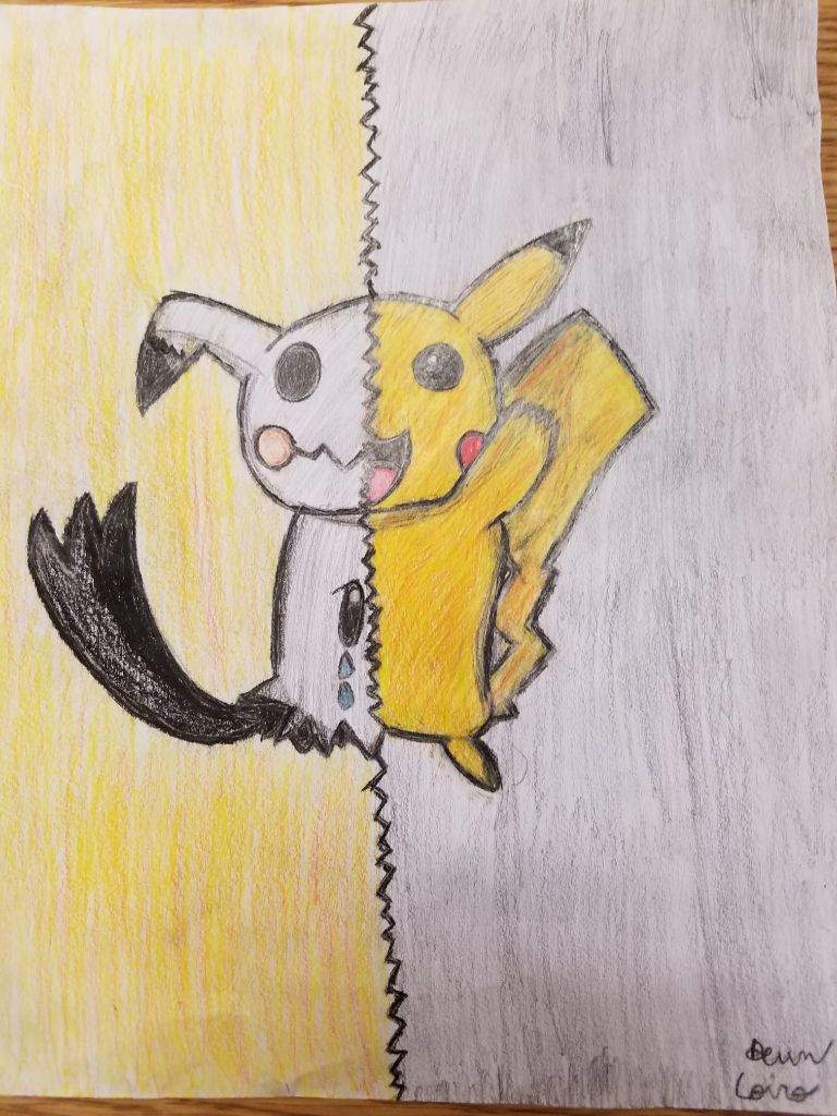 My Art Shiny Mimikyu And Shiny Pikachu The Split Personalities Pokemon Amino