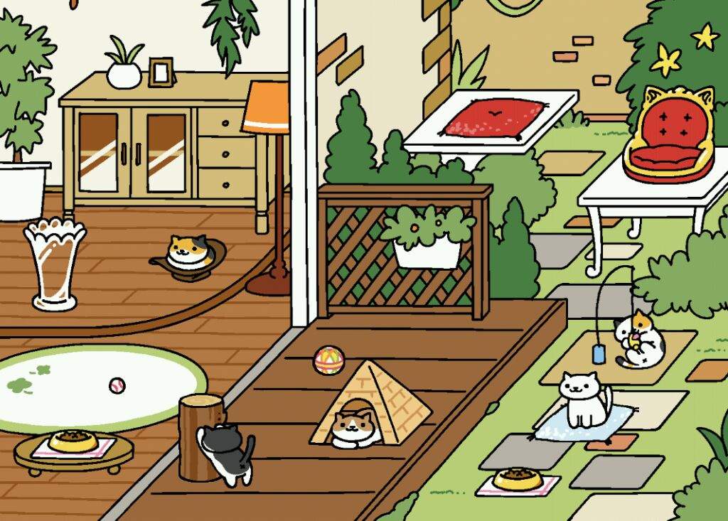 How my yard is going! Neko Atsume Amino