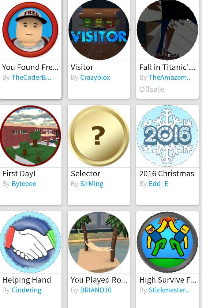 Badges I have | Roblox Amino