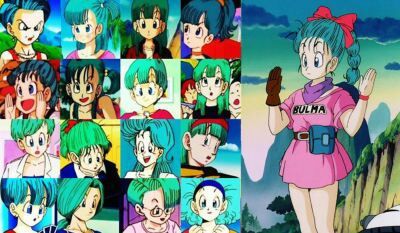 Bulma goes through 17 different hairstyles throughout the series ...