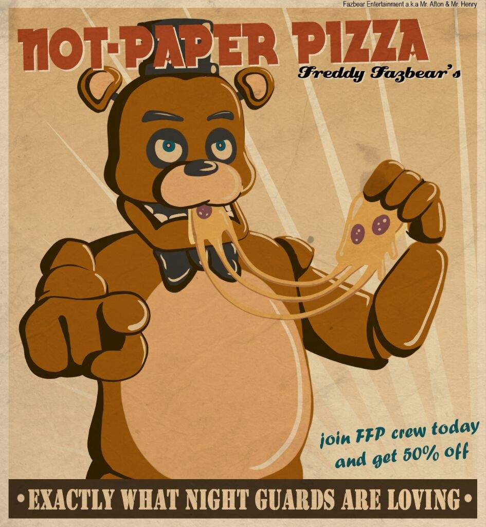 Freddy Fazbear S Famous Not Paper Pizza Mascotchallenge Entry