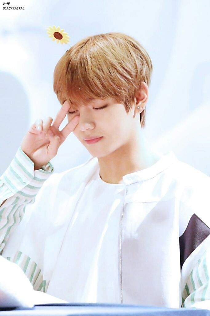 V's typical peace sign 🏼 | ARMY's Amino