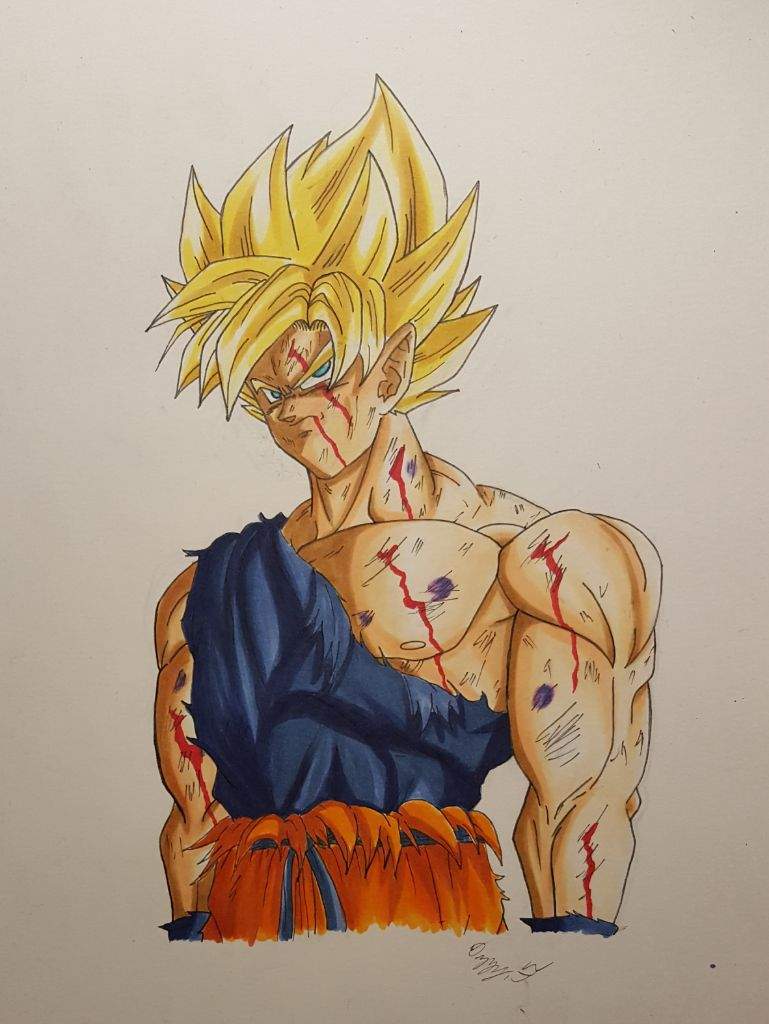 Super Saiyan Goku Drawing Dragonballz Amino 