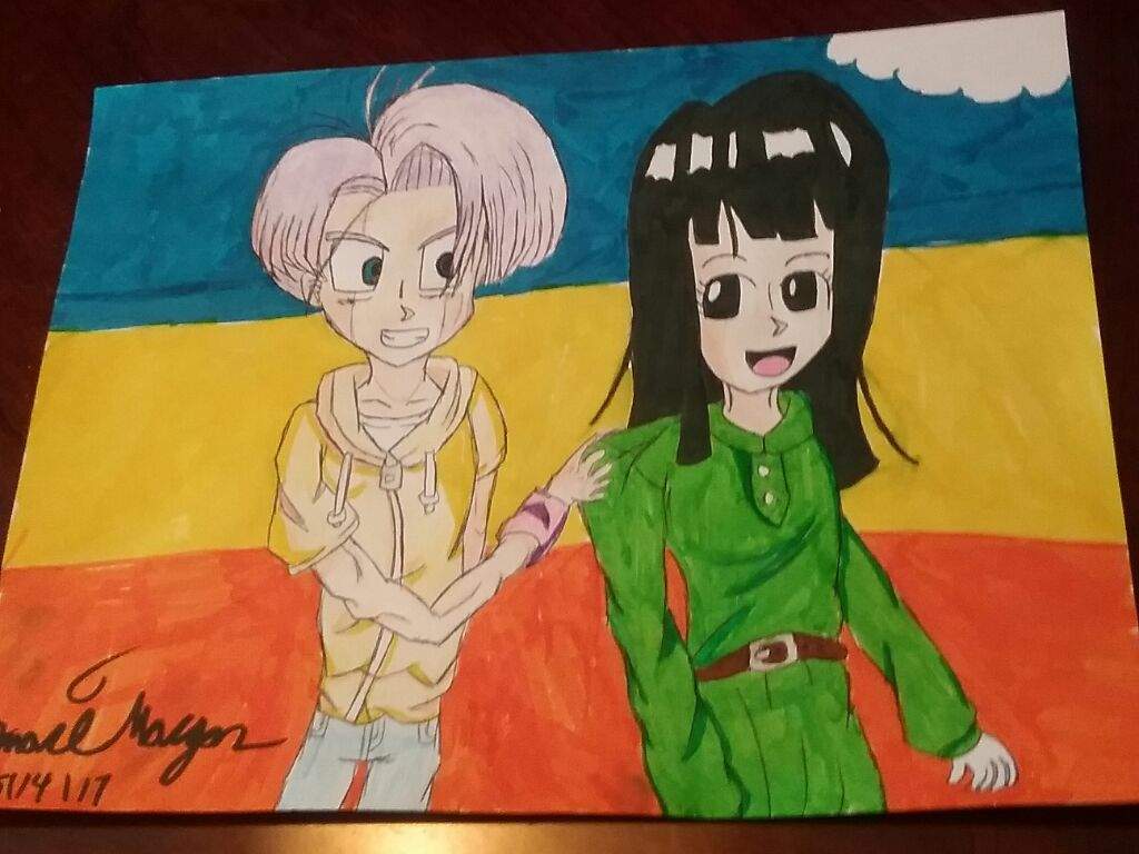 My Awsome Kid Trunks And Mai Fan Art Dragonballz Amino