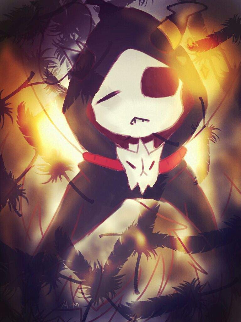 SHINING REAPER SANS || fan art [Art Request] | Undertale Amino