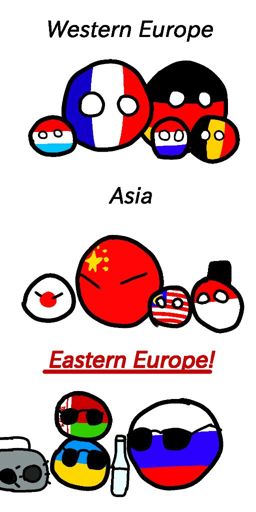 Western Europe vs Asia vs Eastern Europe | Polandball Amino