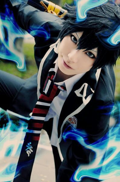 rin okumura cosplay flames