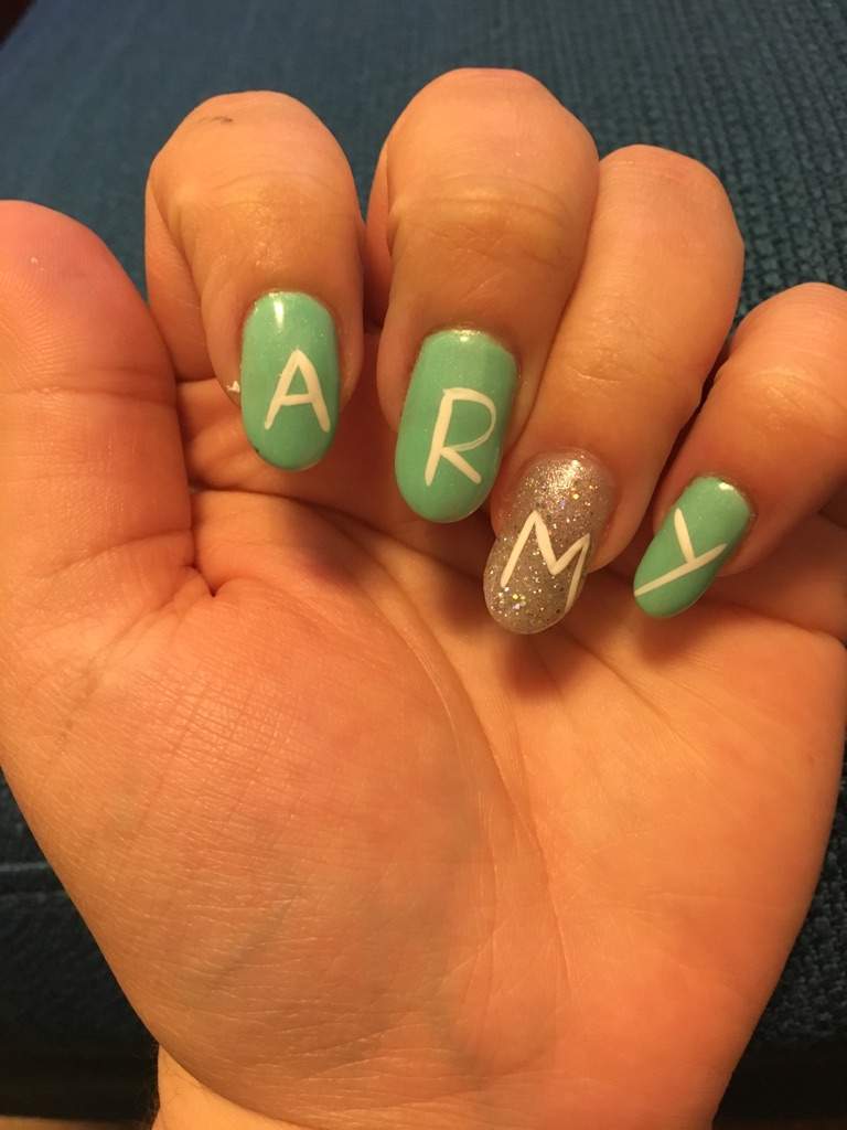 BTS + ARMY inspired nails! ARMY's Amino