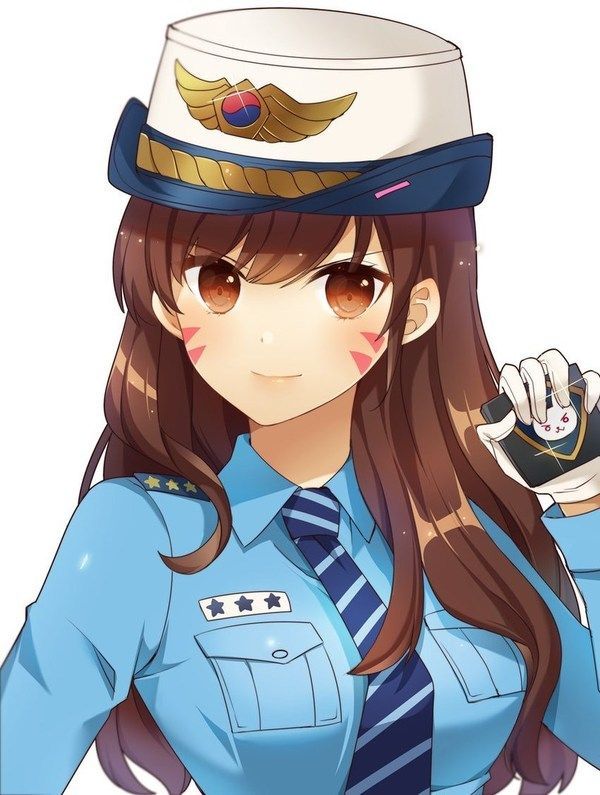 Anime female police officer