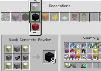 Featured image of post Minecraft How To Make Black Concrete In minecraft black concrete powder is one of the many building blocks that you can make