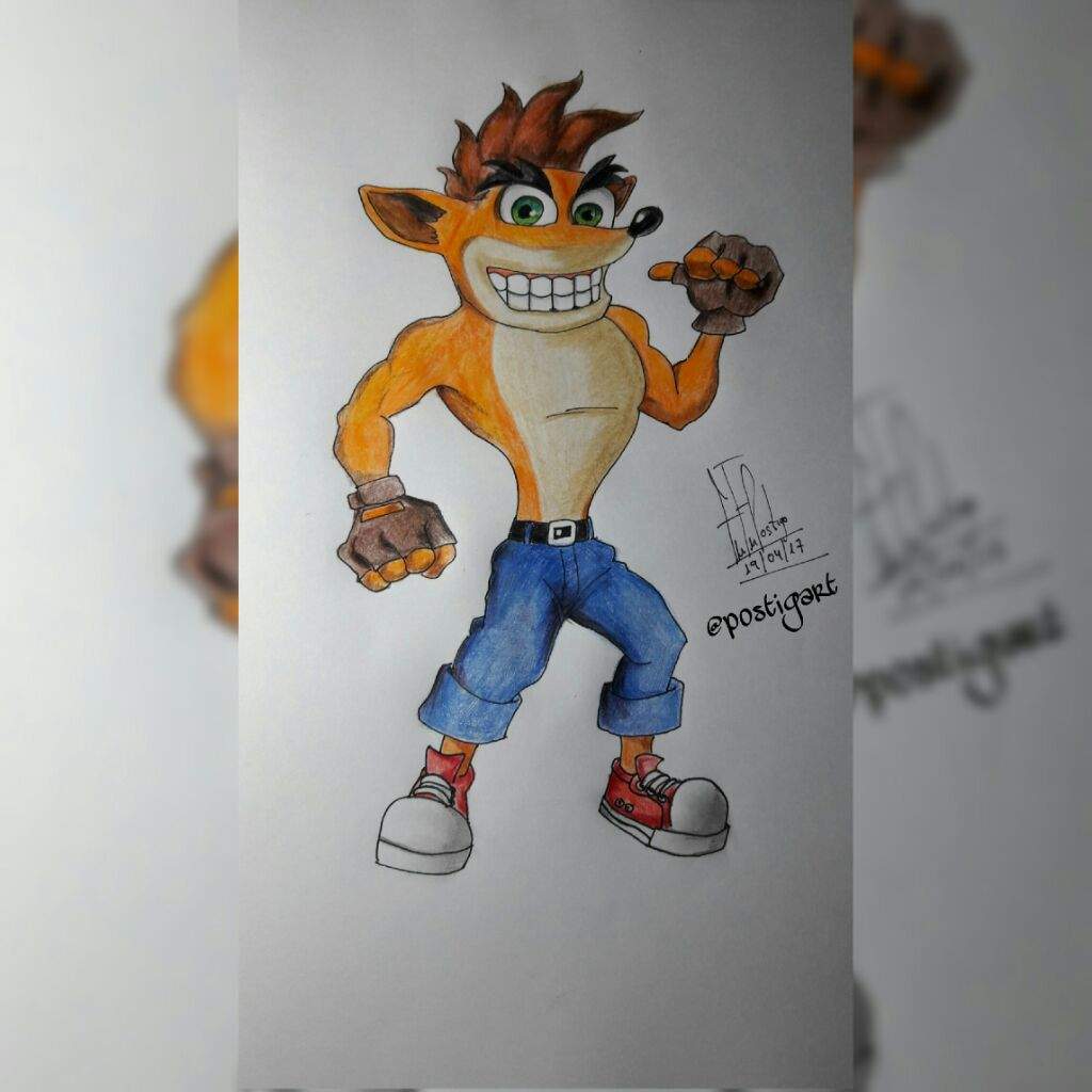 Crash Bandicoot con colores de madera 👌 | •Arte Amino• Amino