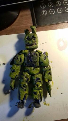 Purple Guy Inside Costume Spring Bonnie From Clay Five Nights At