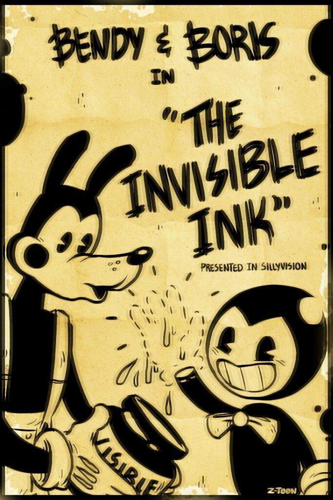 bendy and the ink machine coloring pages blank