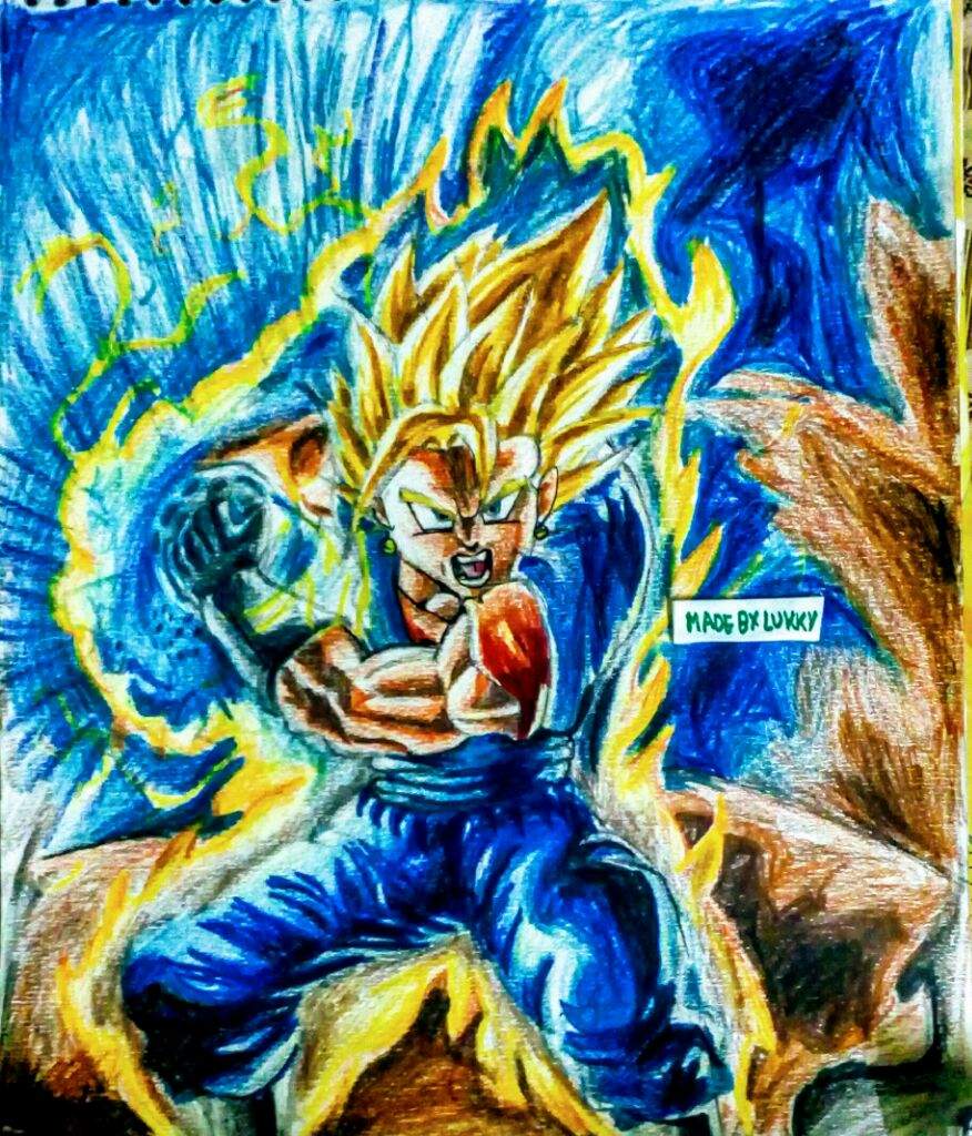 Its complete (New drawing) vegito doing final kamehameha ...