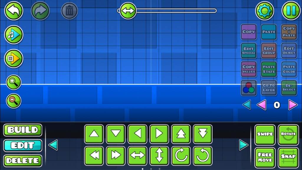how to make the background change color in geometry dash