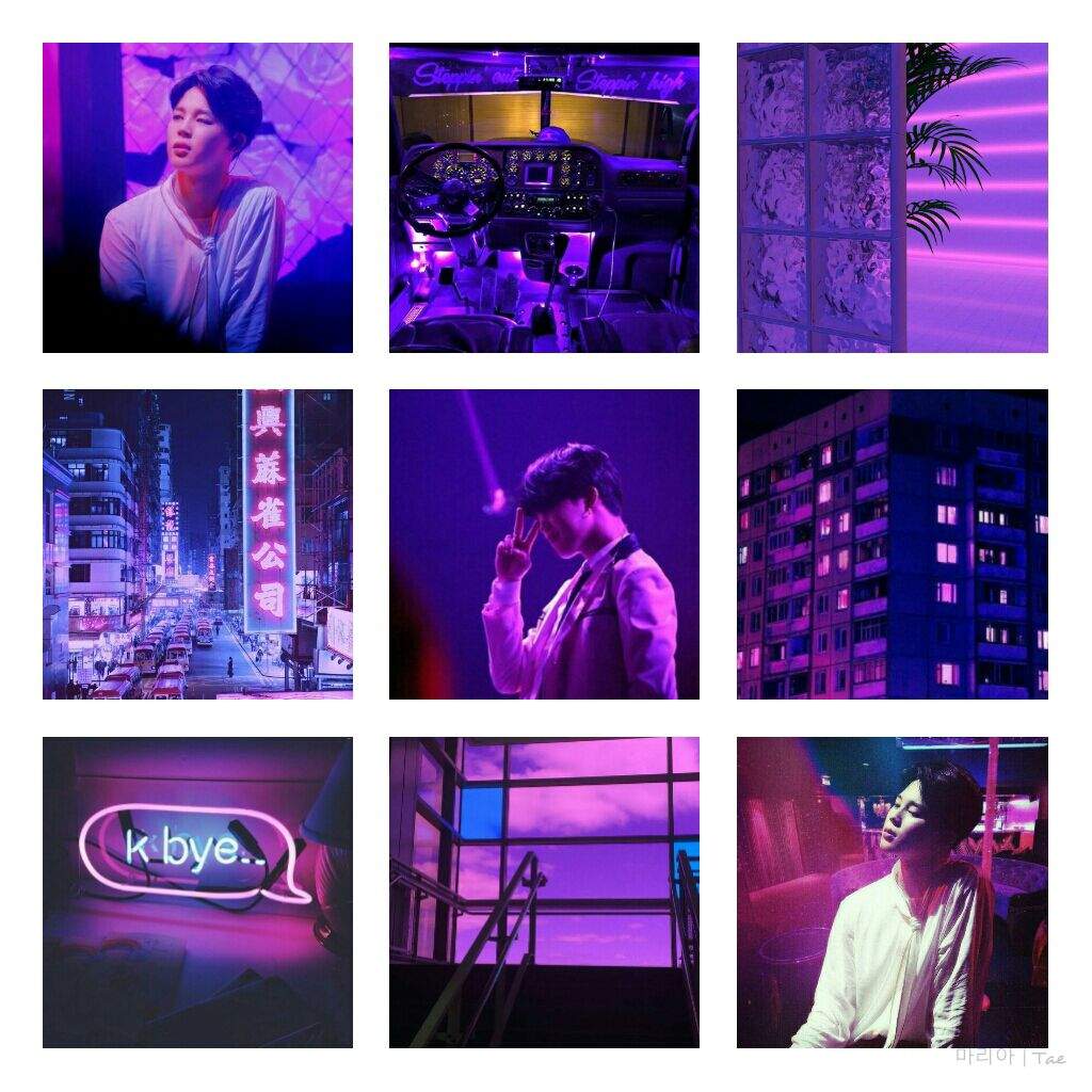 BTS Purple Neon Aesthetics; Night Out [ PT. 1/? ] | ARMY's Amino