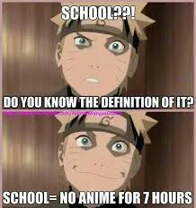 Image result for anime funny quotes about school
