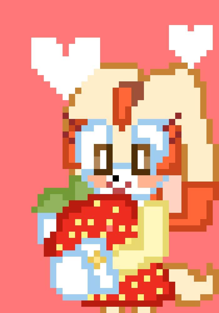 Cream the rabbit strawberry pixel 🍓 | Sonic the Hedgehog! Amino