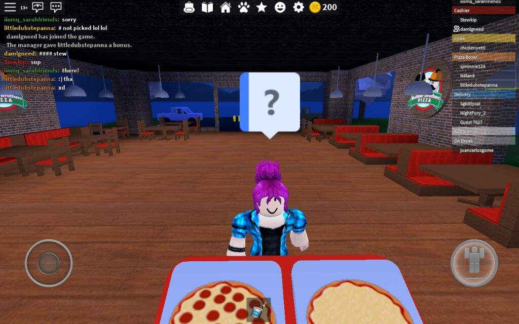 Work At A Pizza Place With Stewkip Roblox Amino