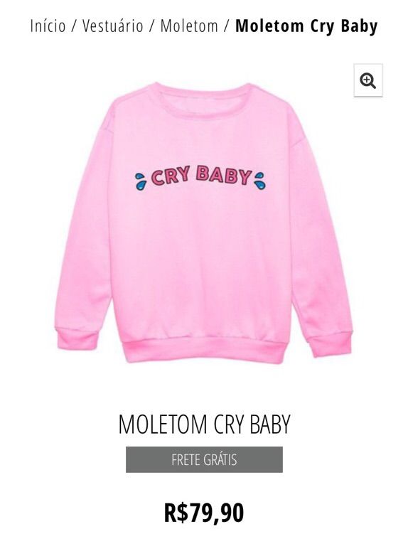 cry baby moletom